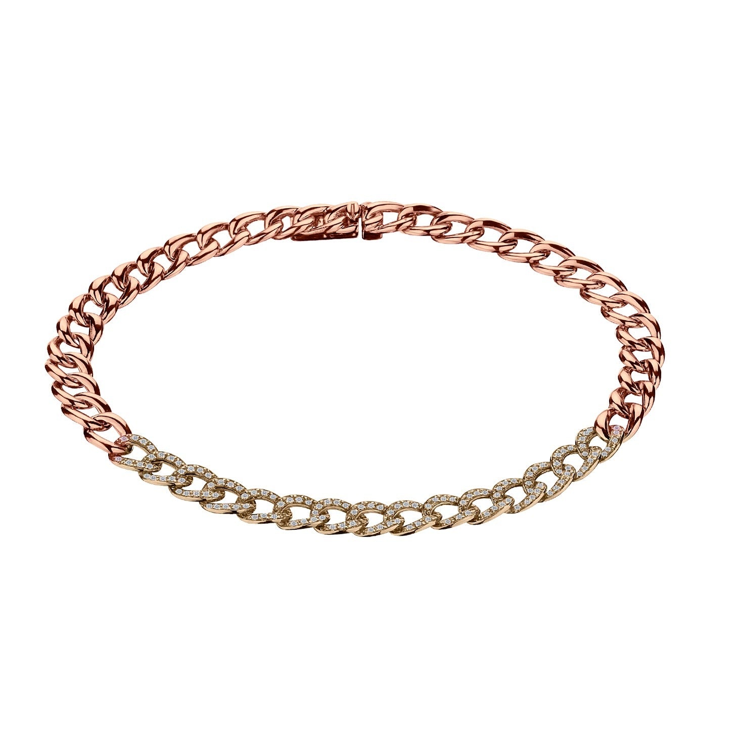 DIAMOND CURB LINK CHAIN BRACELET