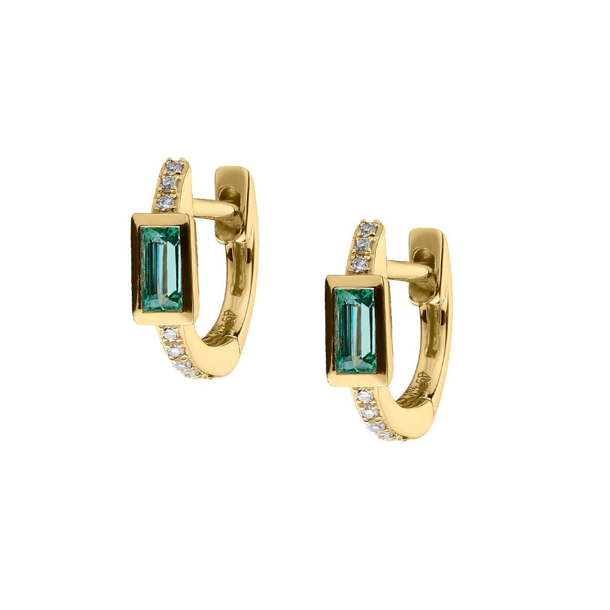 EMERALD & DIAMOND EARRINGS