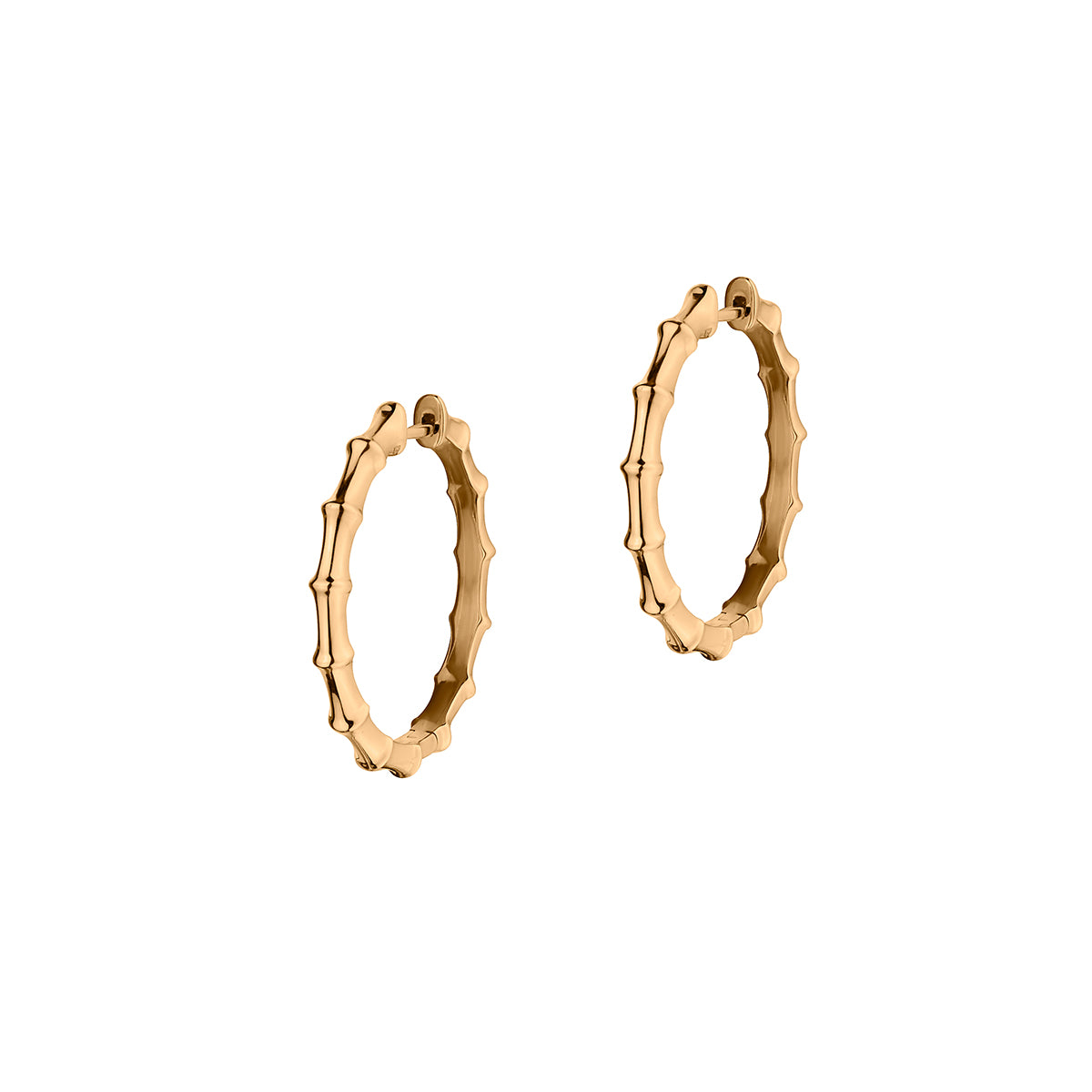 BAMBOO STYLE HOOP EARRINGS