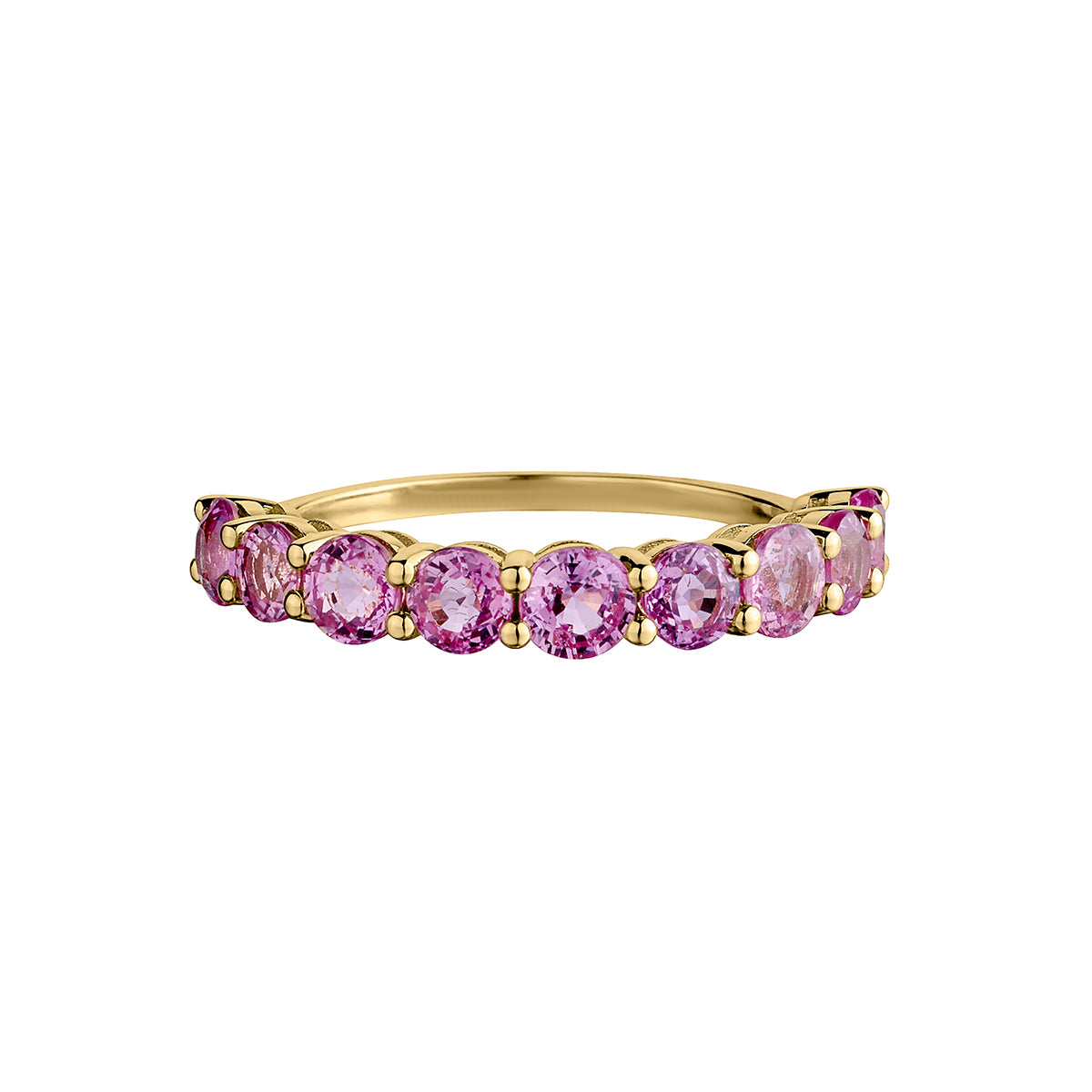 ROUND PINK SAPPHIRE BAND