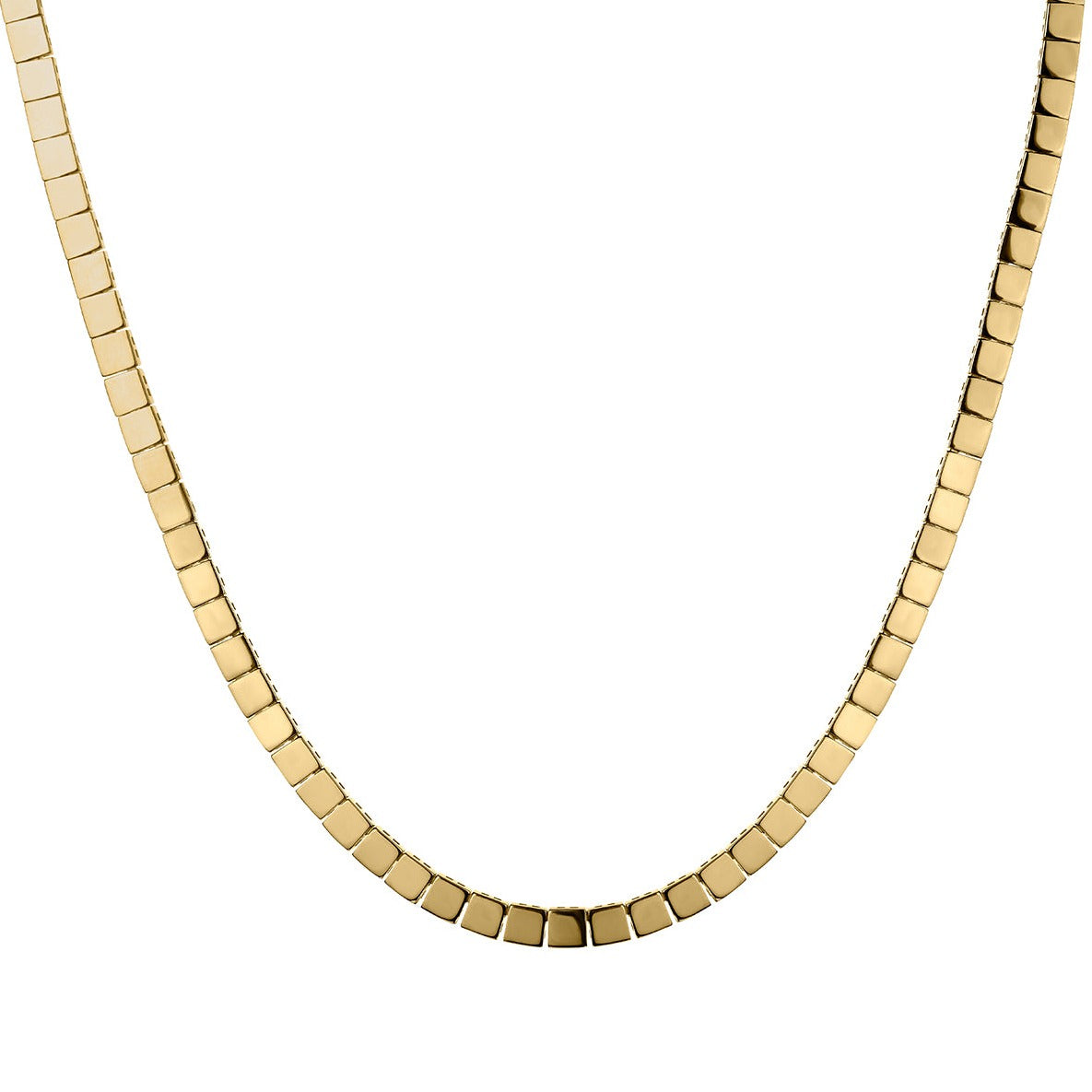 SQUARE SHAPED GOLD NECKLACE