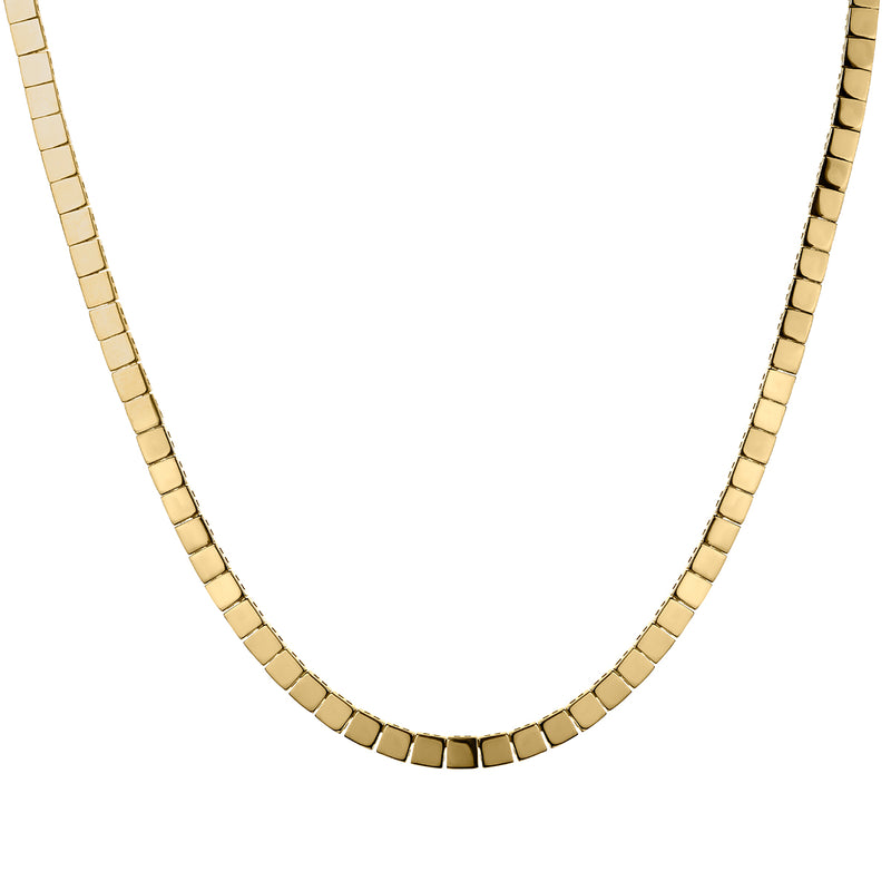 SQUARE SHAPED GOLD NECKLACE
