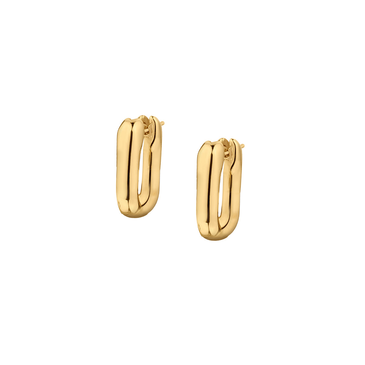 RECTANGULAR DROP HOOP EARRINGS