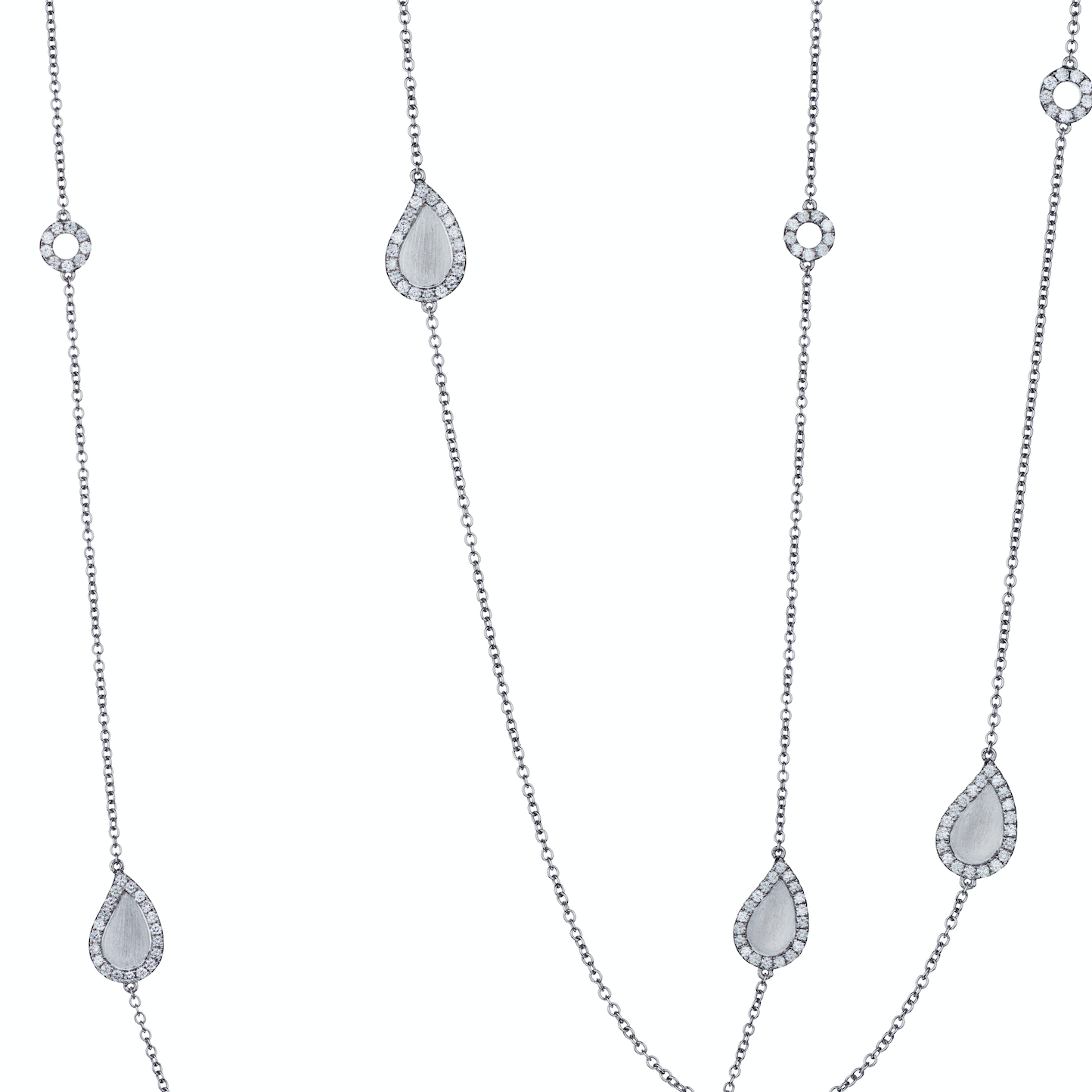 TEARDROP & ROUND DIAMOND CHAIN