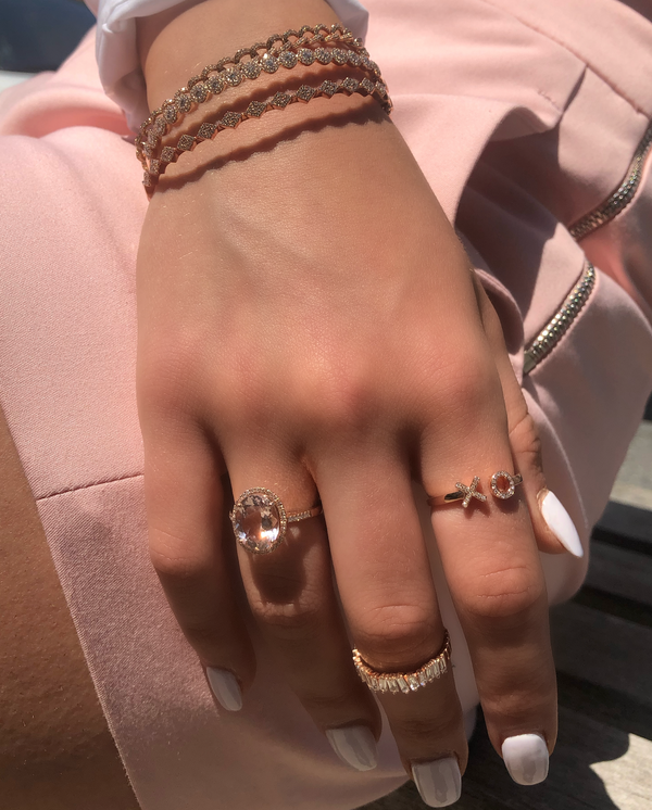MORGANITE & DIAMOND RING