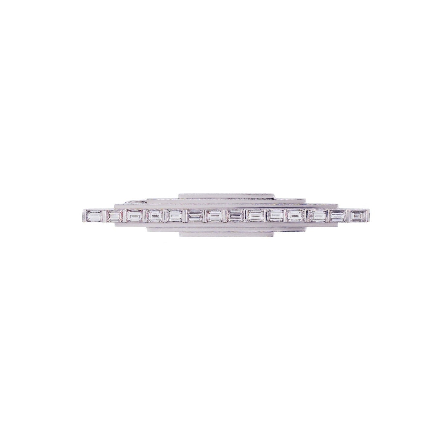 BAGUETTE DIAMOND TIE CLIP