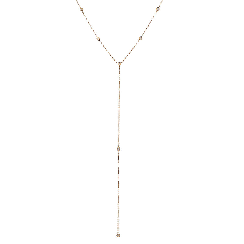 BEZEL SET DIAMOND LARIAT
