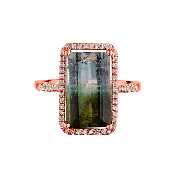 TOURMALINE & DIAMOND RING