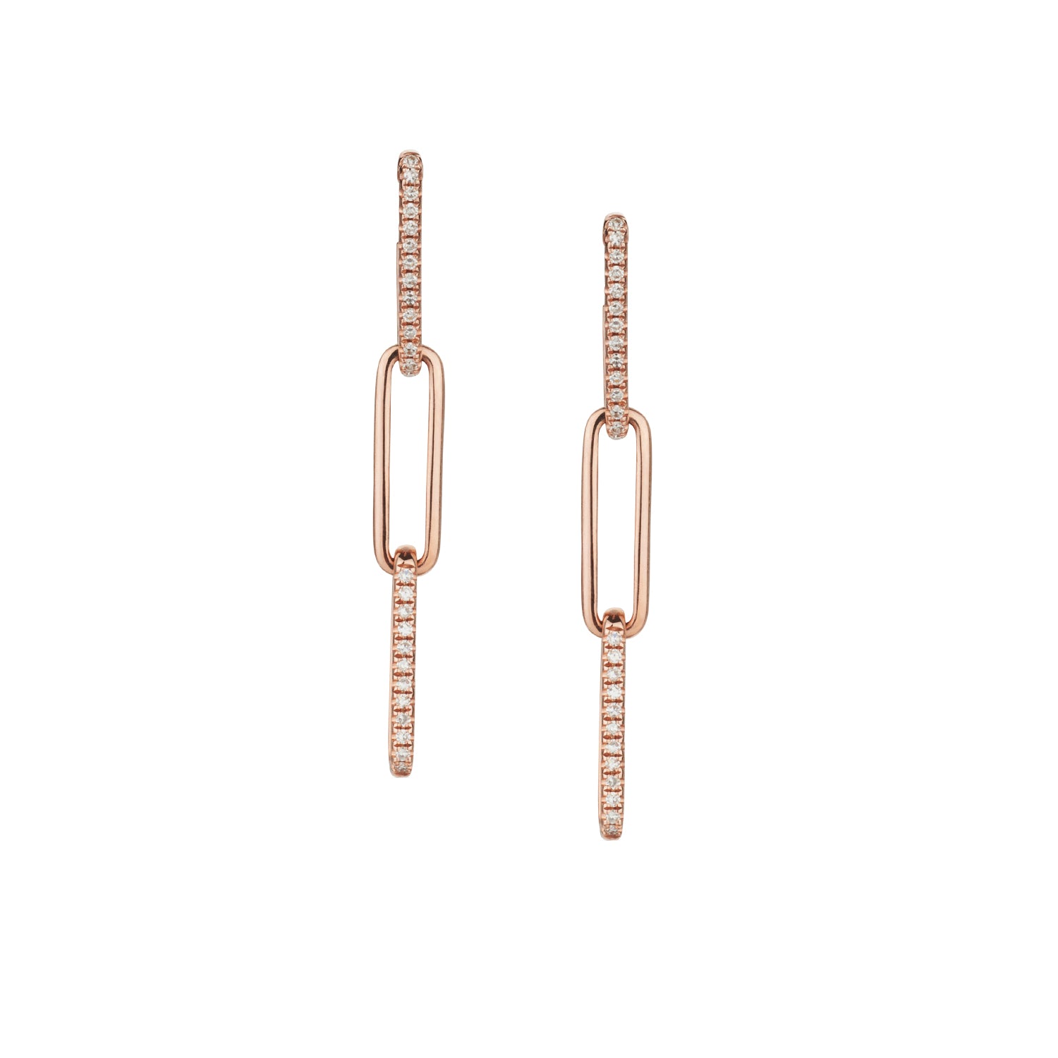 DIAMOND LINK DROP EARRINGS