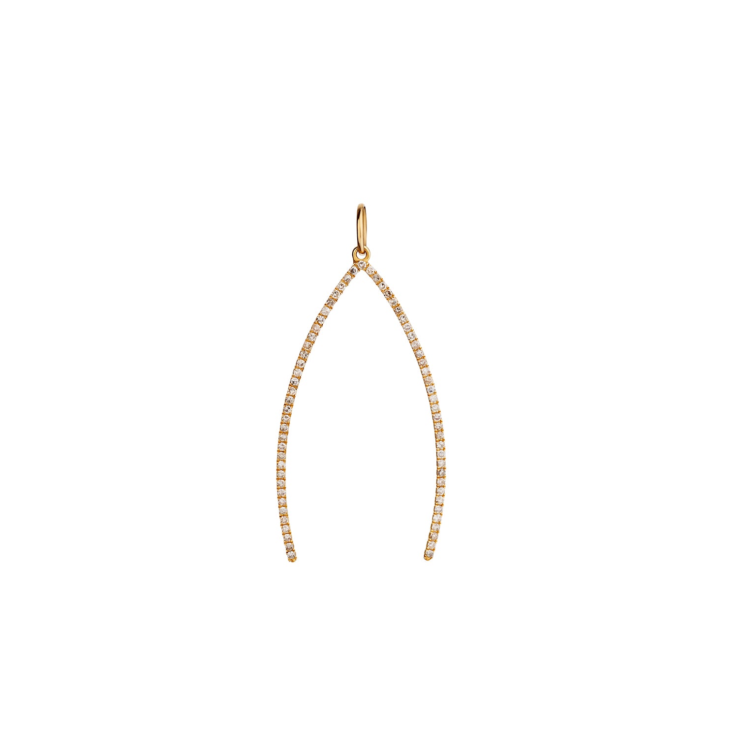 DIAMOND WISHBONE CHARM