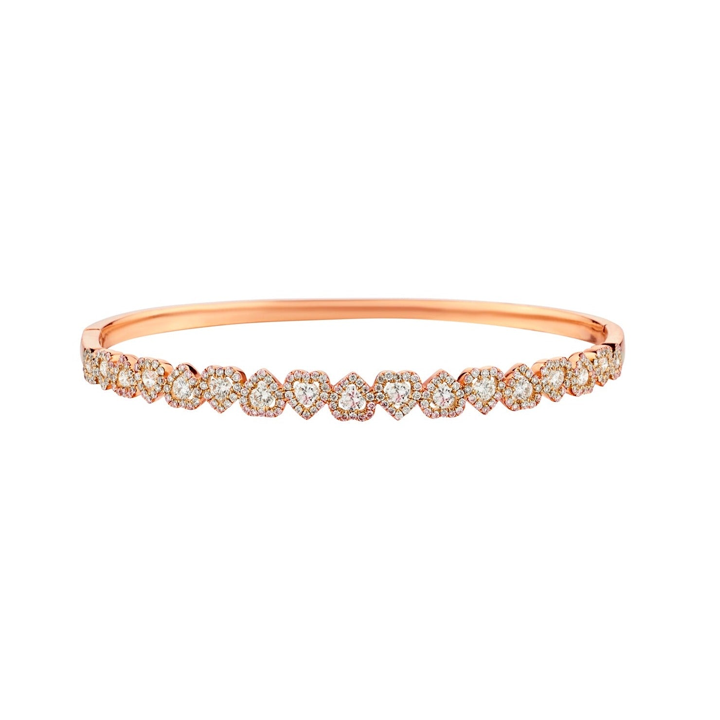 DIAMOND MULTI HEART BANGLE