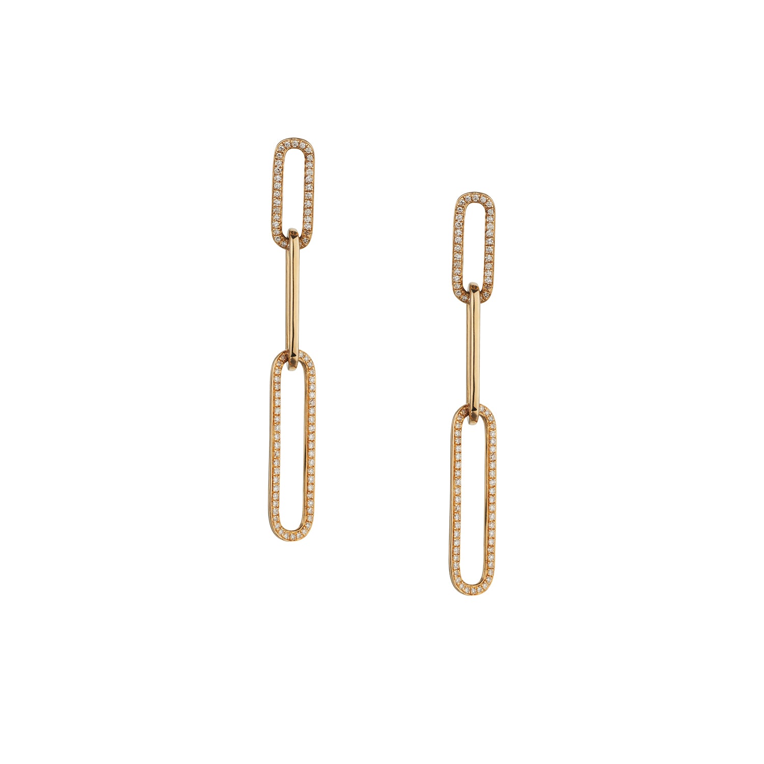 DIAMOND LINK DROP EARRINGS