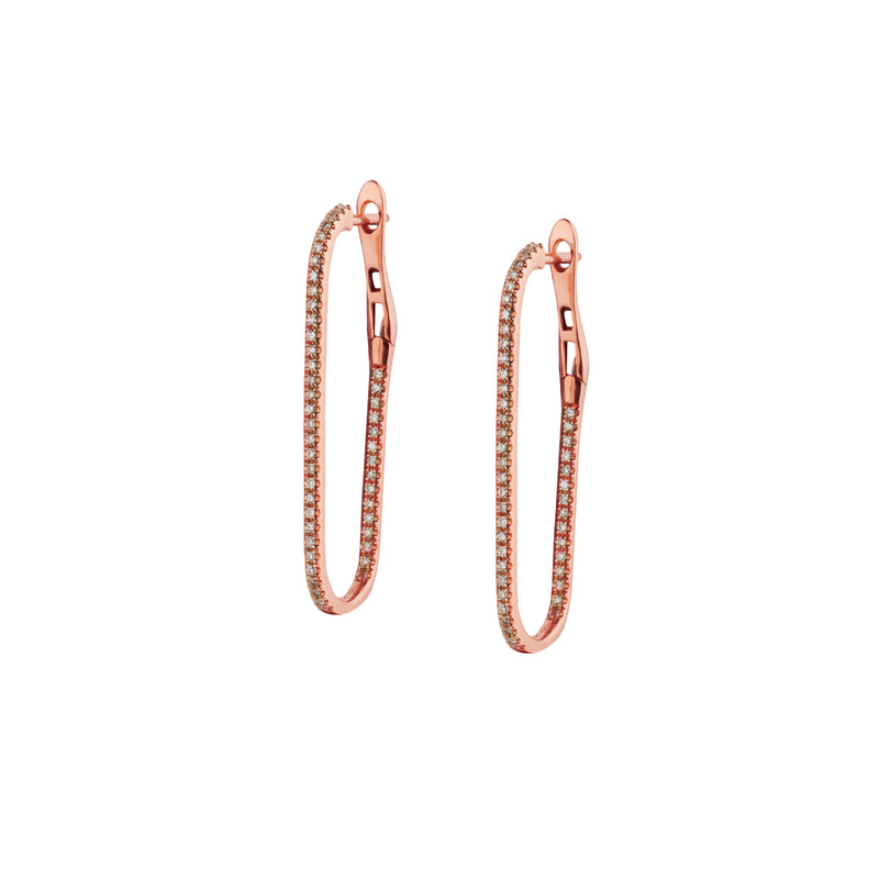 RECTANGULAR DIAMOND HOOPS