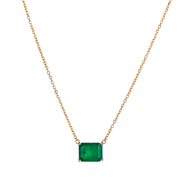 EMERALD SOLITAIRE NECKLACE