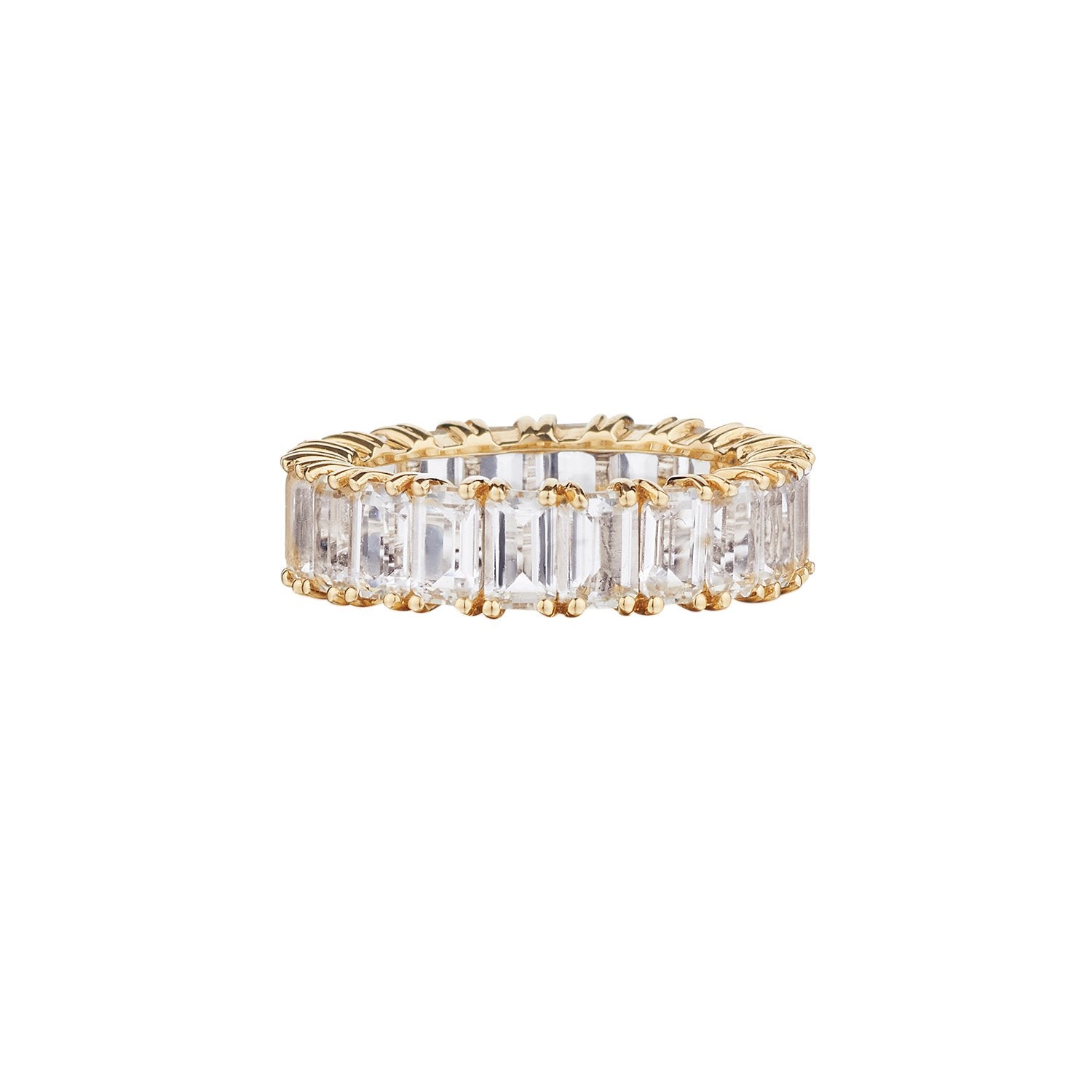 WHITE TOPAZ ETERNITY BAND