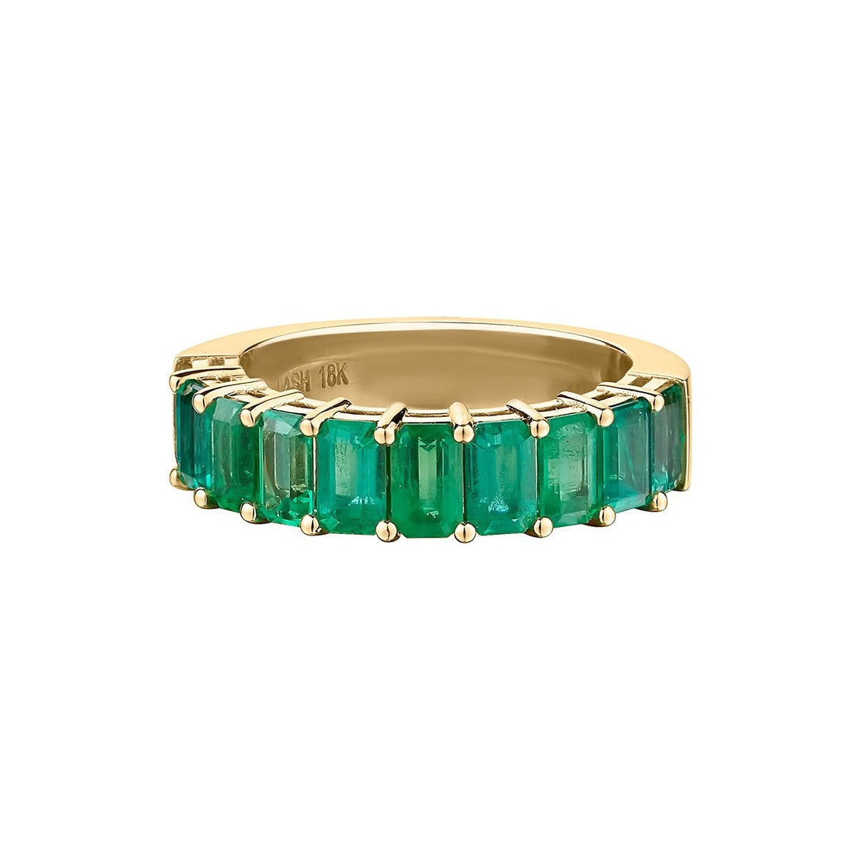 EMERALD HALF ETERNITY BAND