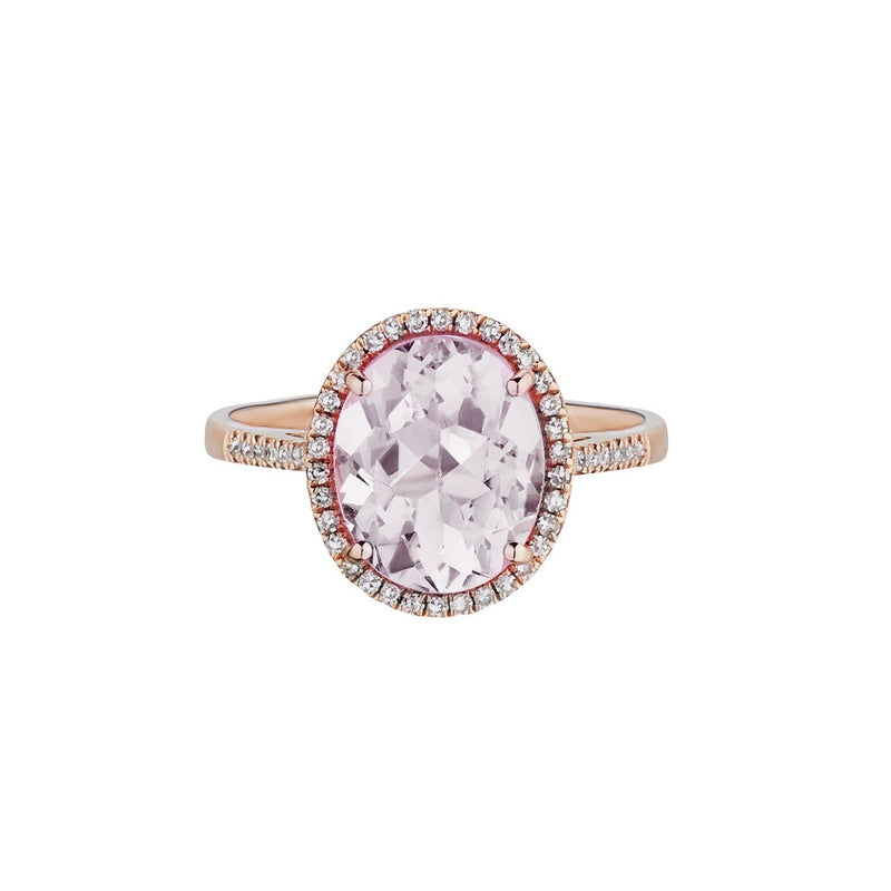 MORGANITE & DIAMOND RING