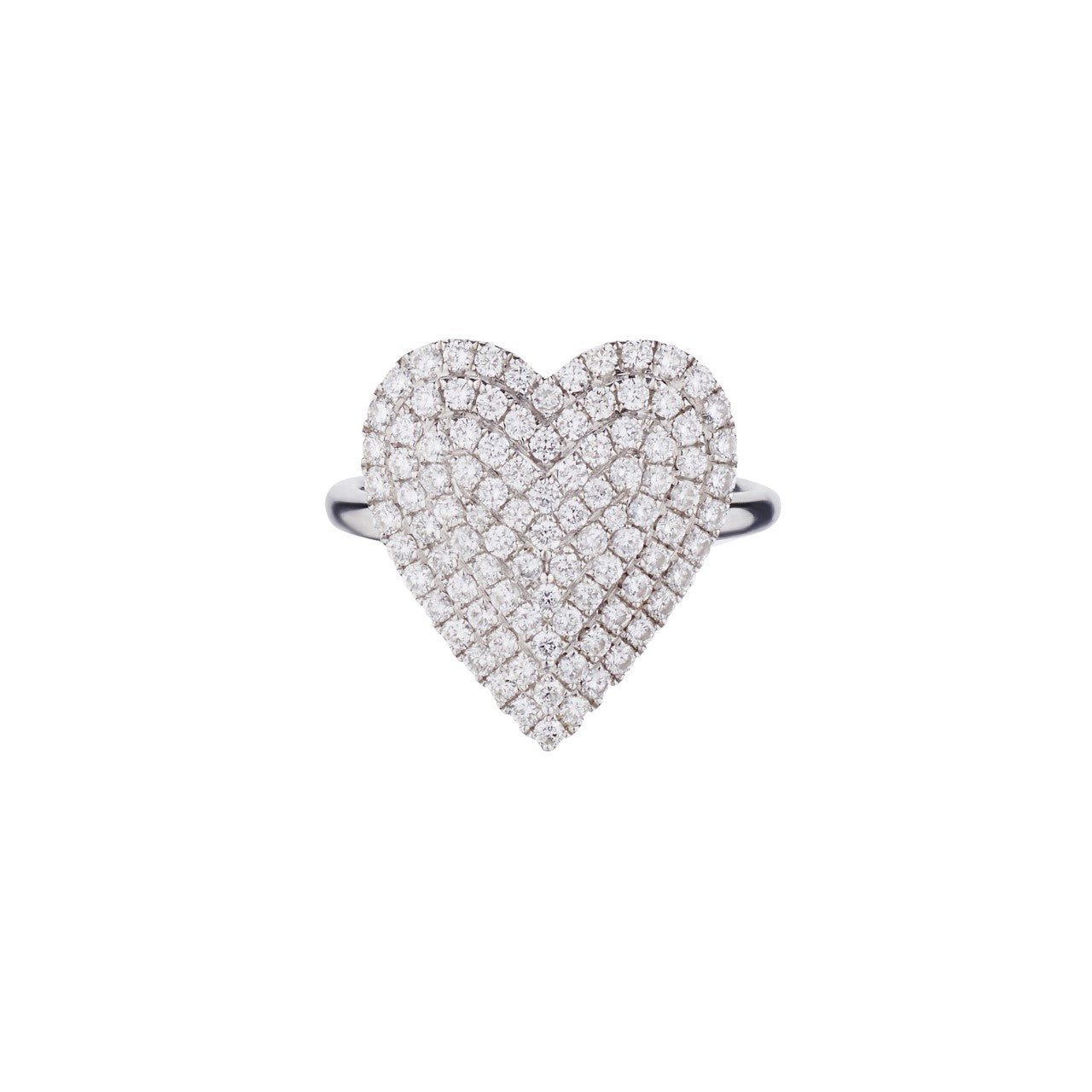 DIAMOND TIERED HEART RING